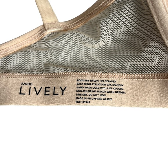 Lively Women's All Day Lined Wired Lace Bra 32DDD Beige - Picture 9 of 9